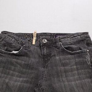 Vigoss Casual Zip Button Denim Dark Wash Jeans Womens Size 7 Black